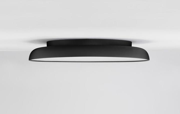 Productafbeelding Nova Luce LINUS LED plafondlamp zwart 50W warm wit 9x60cm dimbaar 9005646 (3741 lm)