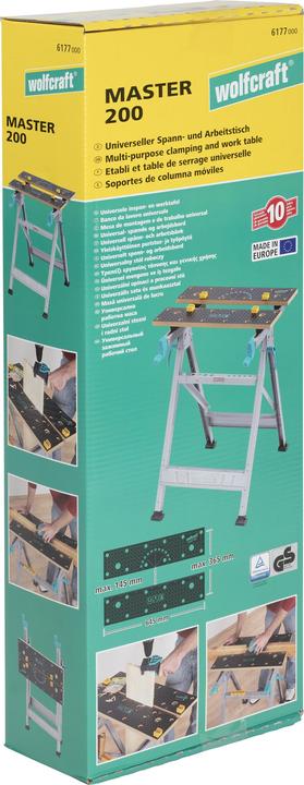 Immagine prodotto wolfcraft Piano di serraggio e di lavoro Master 200 (45 cm, 64.50 cm)