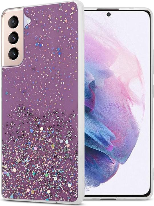 Purple with glitter