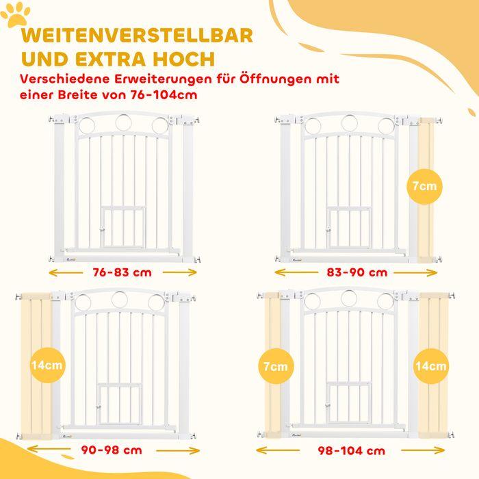 Produktbild Swisshandel24 Türschutzgitter, 76-104 cm Treppengitter, Treppenschutzgitter, Treppenschutz