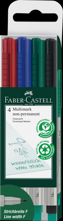 Produktbild Faber-Castell Overheadstift Multimark Non-Permanent (Mehrfarbig, 0.60 mm, 4 x)