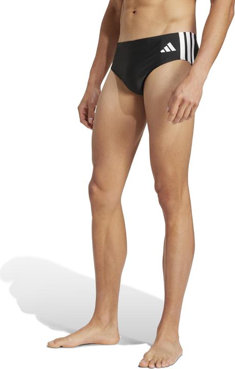 Produktbild adidas Herren 3 Stripes Swim Trunks, Black/White, L (L)