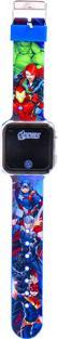 Image du produit Accutime Montre enfant LED Avengers (bleue), horloge numérique avec affichage LED de l'heure et de la (Montre numérique, 38 mm)