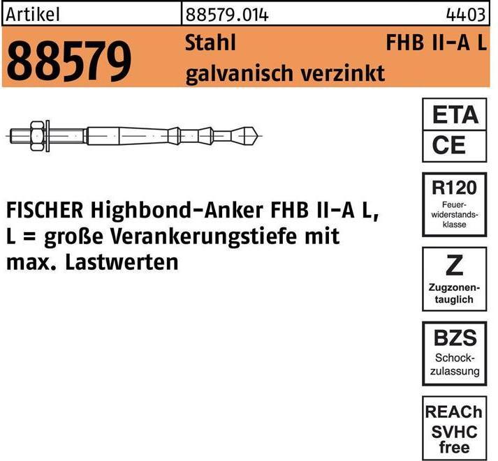Actual product image Fischer Highbond anchor FHB II-A L M12x120/25 (10 pcs.)