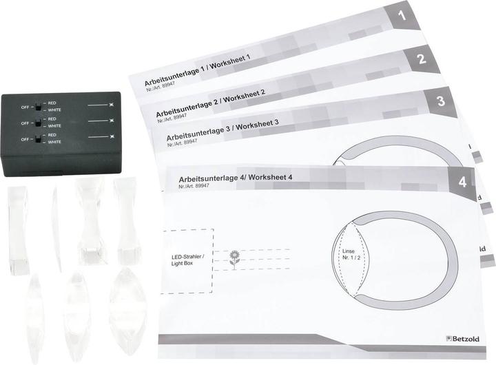 Actual product image Betzold Optics experiment set Image formation in the eye