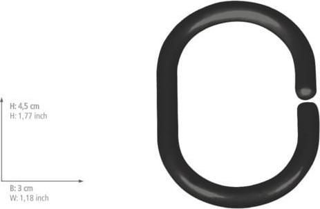 Actual product image Wenko Shower curtain rings