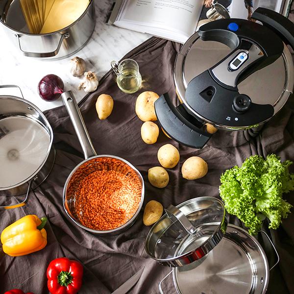 Actual product image MPM SMILE MGS-07 Greitpuodis 7 l (22 cm, Steam cooker, Stainless steel)