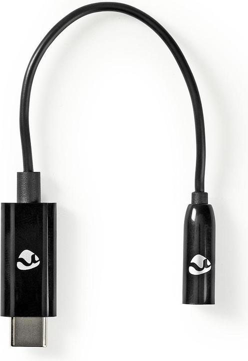 Produktbild Nedis USB-C Stecker -> Klinkenbuchse 3.5mm Länge=15cm, schwarz, Blister (3.5mm Klinke, USB Typ C)