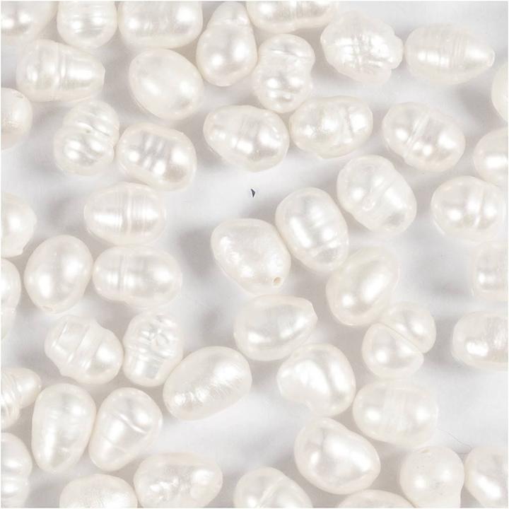 Produktbild Creative - Freshwater pearls, Perforated crosswise, dia. 4-6 mm (632122)