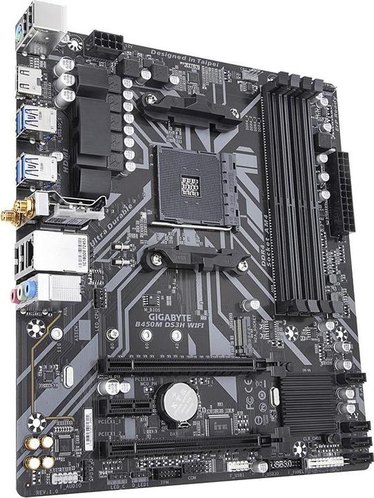 Produktbild Gigabyte B450M DS3H WIFI (AM4, AMD B450, mATX)