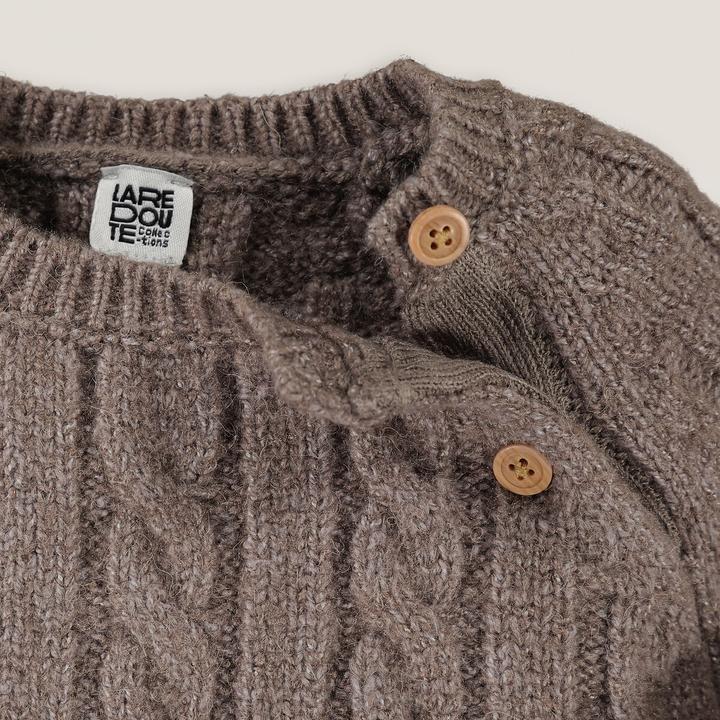 Image du produit La Redoute Collections Pull à col rond avec motif torsadé (86)