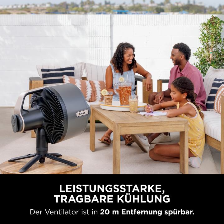 Produktbild Shark FlexBreeze Pro Mist Akku-Ventilator für innen und aussen mit Sprühsystem, tragbarer Sprühtank (57.70 dB)