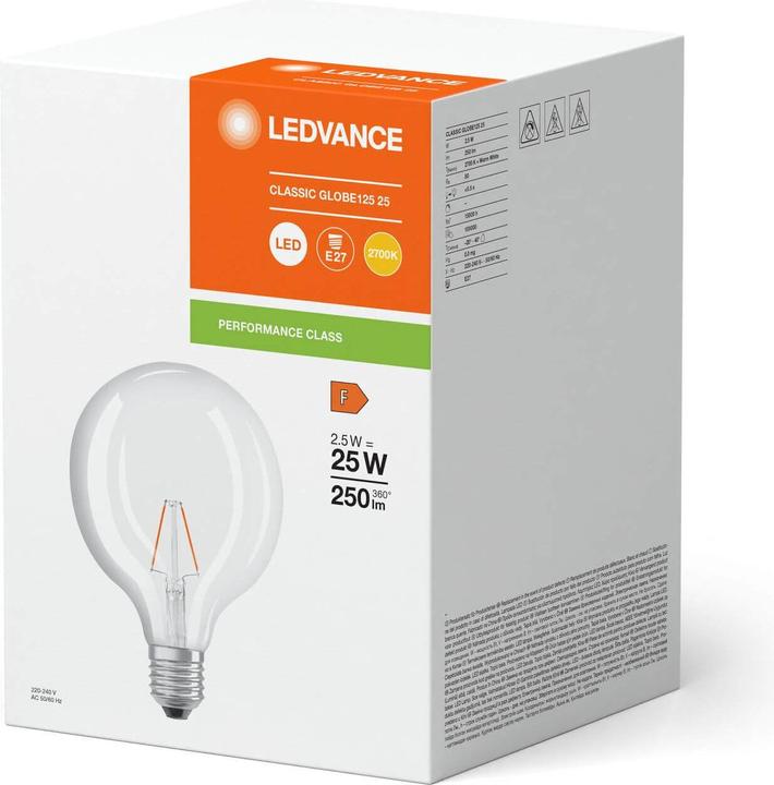 Immagine prodotto Ledvance Lampada a LED in vetro (E27, 2.50 W, 250 lm, 1 x, F)
