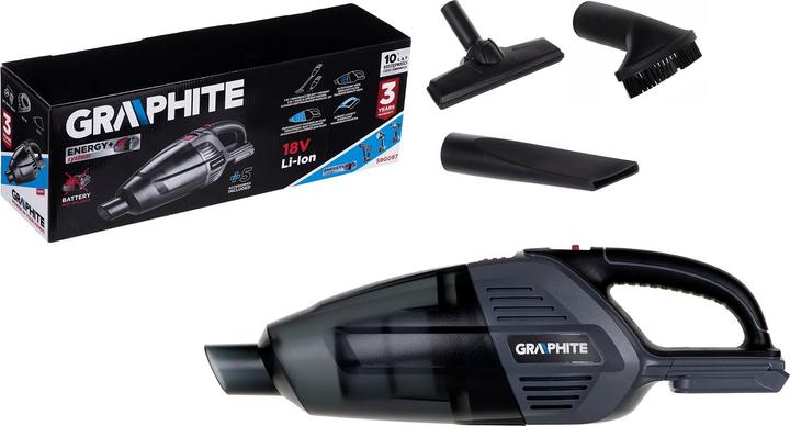Produktbild Graphite Zwei-in-eins-Akku-Staubsauger - manuell und vertikal. Energie + 18 V, ohne Akku
