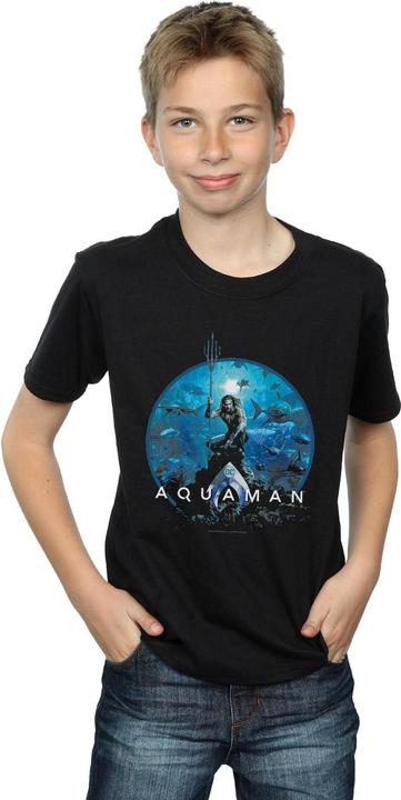 Immagine prodotto Aquaman Circle Poster Maglietta Ragazzi (152, 158)