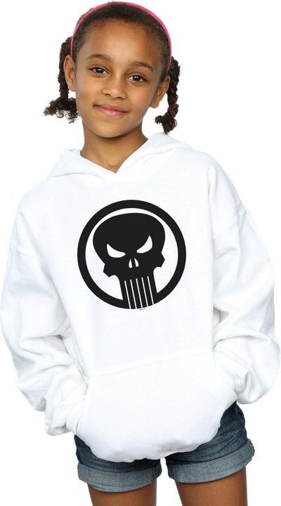 Actual product image Girls The Punisher Skull Circle Hoodie (128)