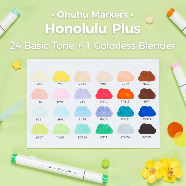 Produktbild Ohuhu Honolulu Plus (Mehrfarbig, 6 mm, 24 x)
