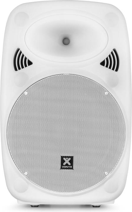 Actual product image Vonyx geluidsinstallatie - Verve46 - Bluetooth speaker met twee draadloze microfoons - 1000W - Wit (Active, 1x 1000 W)