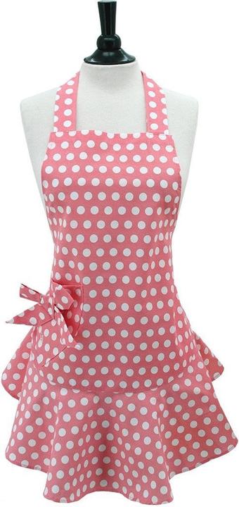Actual product image Jessie Steele Apron Pink with white dots