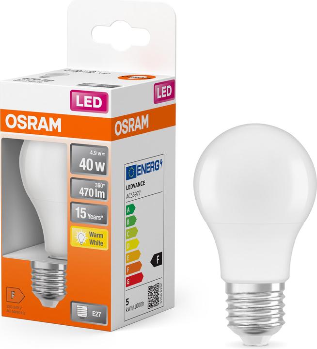 Actual product image Osram Star Classic P (E27, 5.50 W, 470 lm, 1 x, F)
