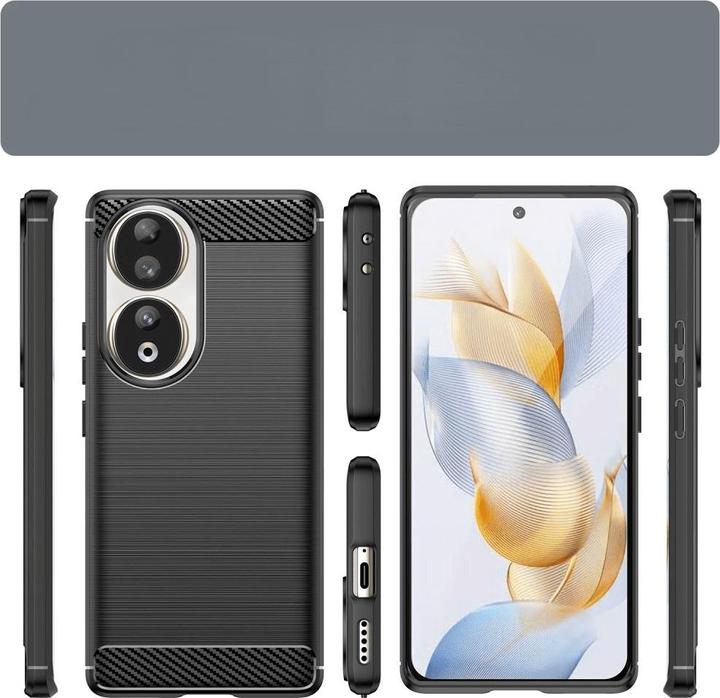 Produktbild Cover-Discount Honor 90 - Metall Carbon Look Hülle schwarz (Honor 90)