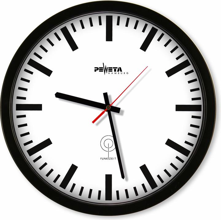 Produktbild Peweta Uhren 55.131.313 Funkuhr 1.5Vf.innen O350mm silbernes (35 cm)