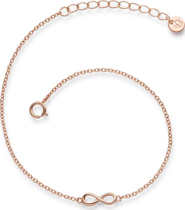 Produktbild Glanzstücke München Damen Infinity Sterling Silber roségold 17,0 cm Basislänge + 3,0 cm Verlängerung - 5948 (17 cm, Sterling Silber)