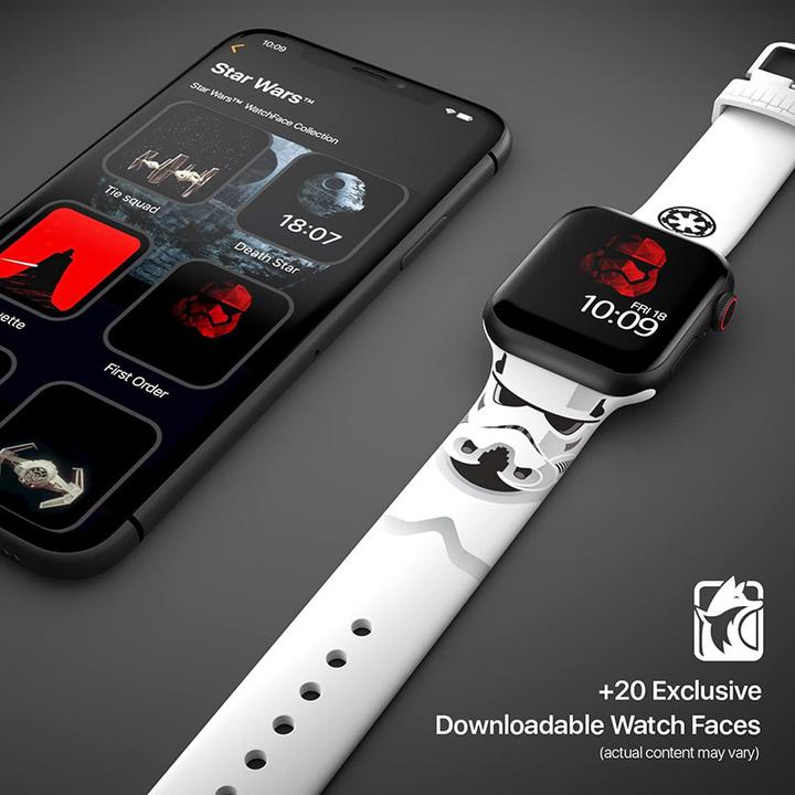 Image du produit Moby Fox Bracelet Smartwatch Star Wars Stormtrooper 22 mm (22 mm, Acier inoxydable, Silicone)