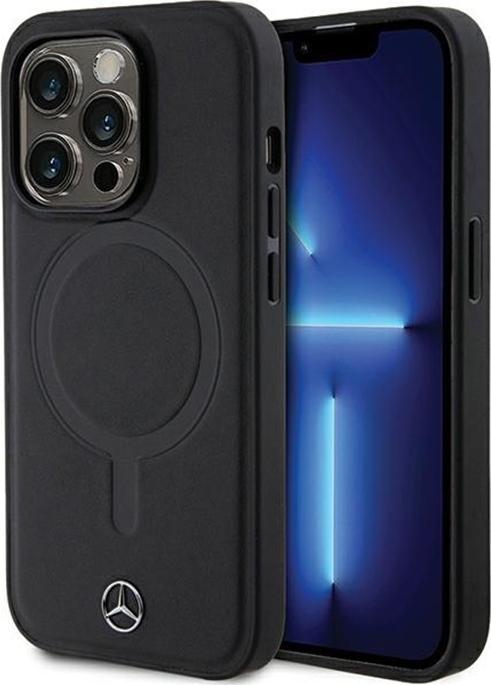 Produktbild Mercedes MEHMP14L23RCMK iPhone 14 Pro 6.1" czarny/black hardcase Smooth Leather MagSafe (Apple iPhone 14 Pro)