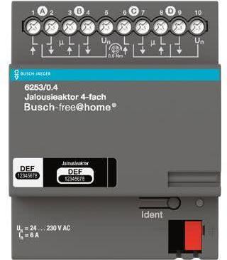Produktbild Busch-Jaeger 6253/0.4 Jalousieaktor 4-fach. REG (Rolladenaktor)
