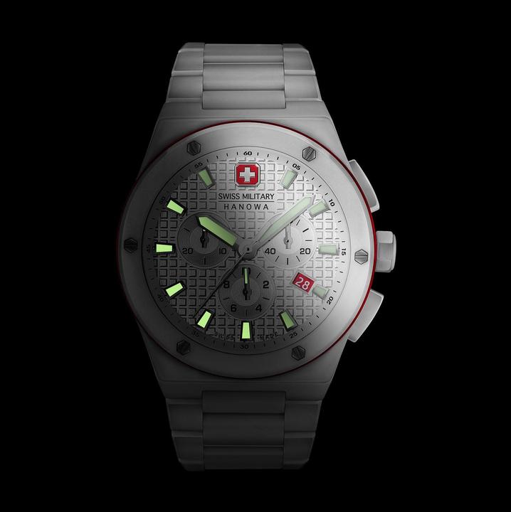 Actual product image Swiss Military Hanowa Herrenuhr (Watch with gemstone, 43 mm)