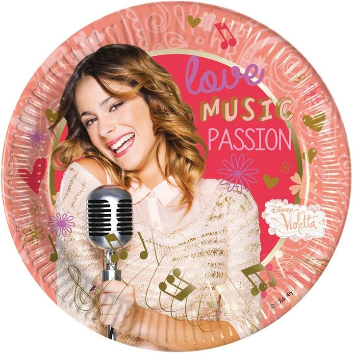 Actual product image Violetta Love Music Passion Party Plates (Pack of 8) (8 x)