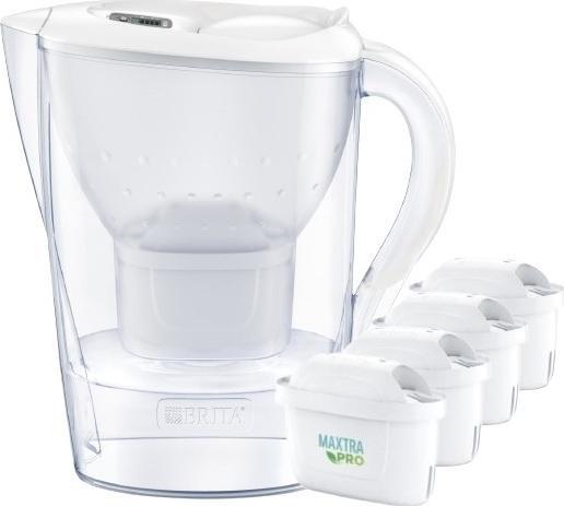 Brita Marella XL filter jug + 4 cartridges PRO Pure Performance cartridges White (4 x)
