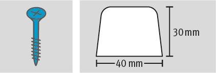 Immagine prodotto Fix-o-moll Tappo per porta con vite (1 Pezzo/i, Ø 4 x 3 cm)
