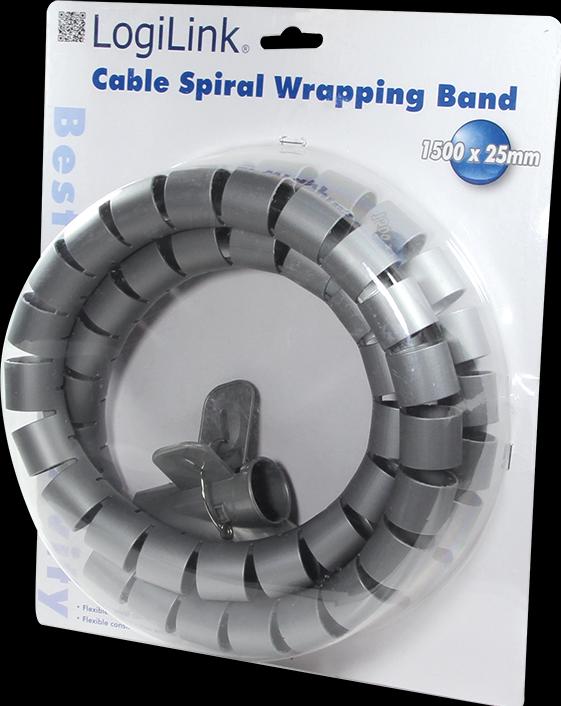 Produktbild LogiLink Spiralschlauch Kabelbinder, 1,5m (Kabelspiralschlauch, 150 cm)