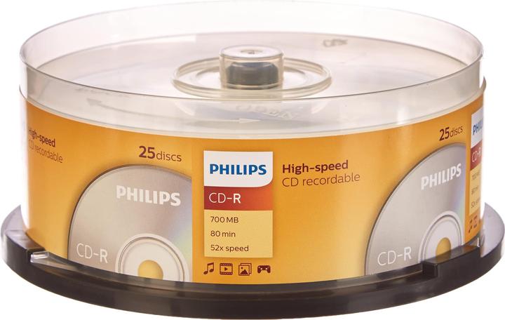Produktbild Philips 1x25 CD-R 80Min 700MB 52x SP (52 x)