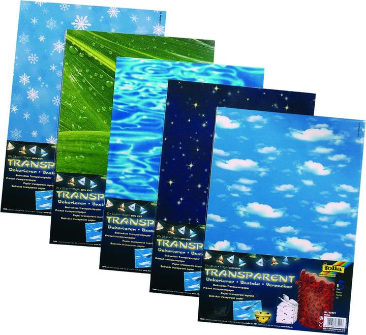 Produktbild Folia Transparentpapier STERNENHIMMEL 115g/m², 23x33cm (115 g/m²)