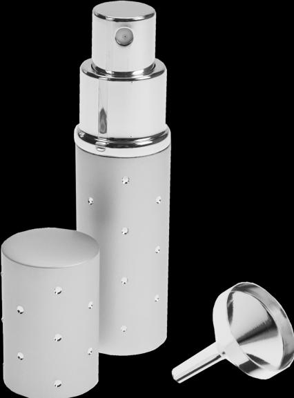 Actual product image Pocket atomiser silver for 10 ml + funnel silver in gift box (Eau de toilette)