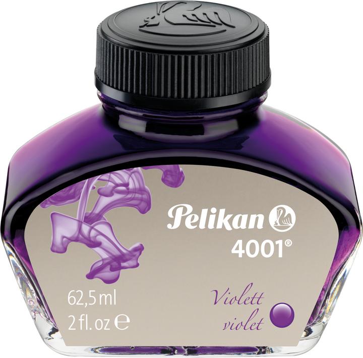 Actual product image Pelikan Ink 4001 in glass, violet, content: 62.5 ml (Inkwell, Violet)