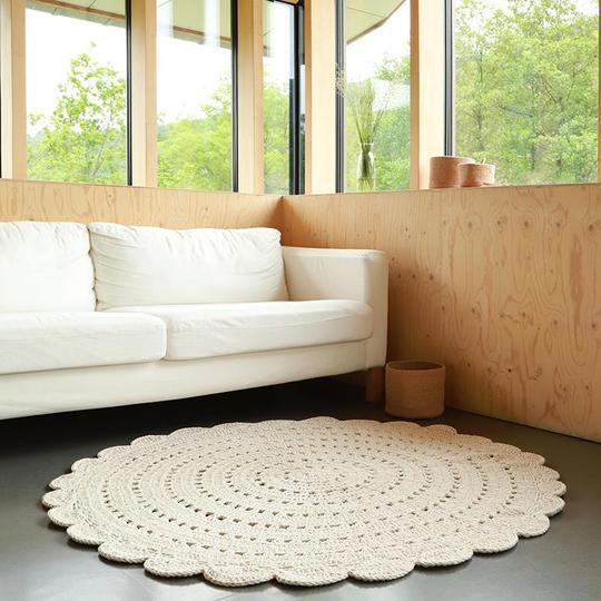 Produktbild Nattiot Häkelteppich Alma Ecru (150 x 150 cm)