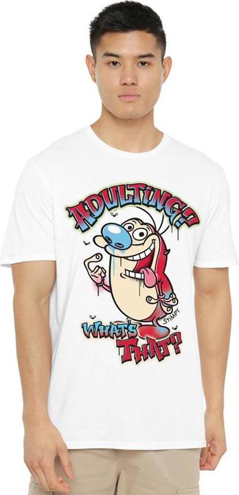 Image du produit Ren & Stimpy - T-shirt ADULTING WHATS THAT? - Homme (XL)