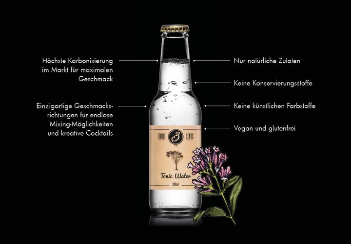 Actual product image Three Cents Tonic Water (24 x 20 cl)