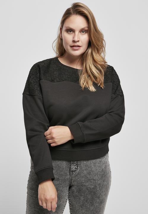 Produktbild Urban Classics Ladies Short Oversized Lace Inset Crew (L)