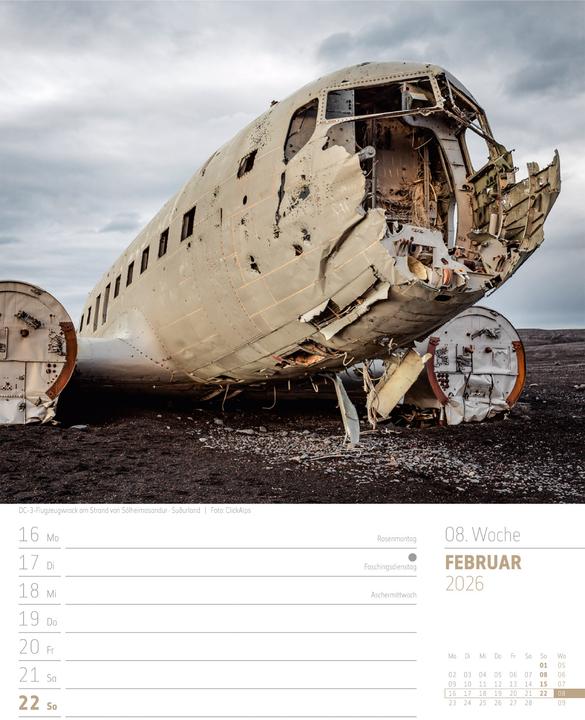 Immagine prodotto Island - Die Insel aus Feuer und Eis - Wochenplaner Kalender 2026 (25 x 33 cm, Copertina rigida, Tedesco)