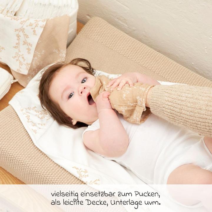 Actual product image Meyco 3-pack gauze nappies Branches sand (70 cm, 70 cm)
