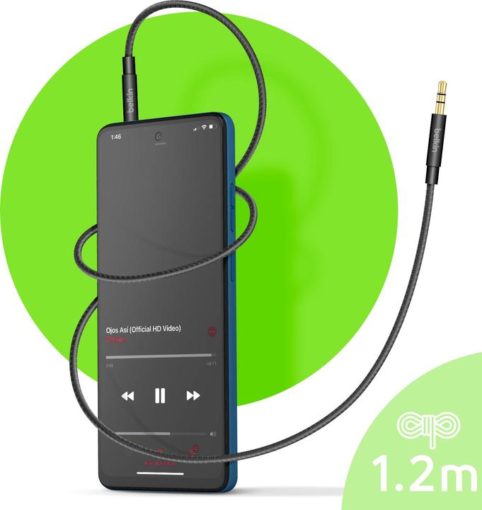 Produktbild Belkin MixIt AUX (1.20 m, 3.5mm Klinke (AUX))