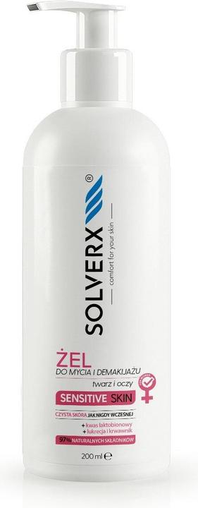 Image du produit Solverx Sensitive Skin Gel pour le lavage et le démaquillage du visage (Gel, 200 ml)