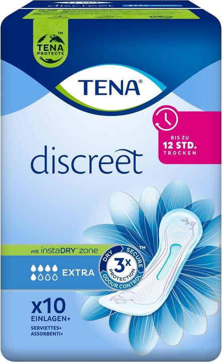 Tena Inkontinenz Einlagen Discreet Extra 10 Stück (10 x, Normal)