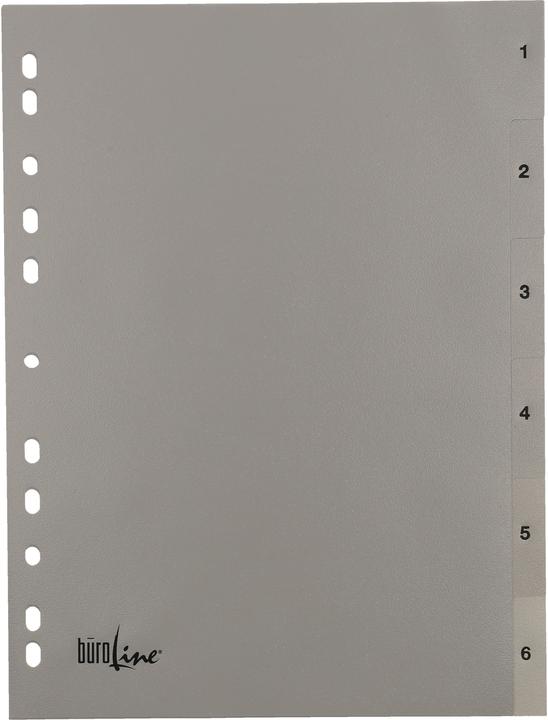 Produktbild BüroLine Register PP grau A4