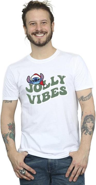 Immagine prodotto Disney Lilo & Stitch Jolly Chilling Vibes Maglietta Uomo (S)